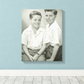 Broers in Studio Canvas Afdruk (Insitu (Houten vloer))