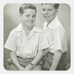 Broers in Studio Vierkante Sticker