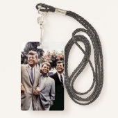 Broers met President John Kennedy White House Badge (Achterkant met draagriem)