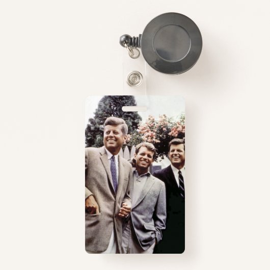 Broers met President John Kennedy White House Badge (Voorkant met intrekbare)