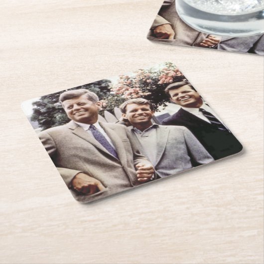 Broers met President John Kennedy White House Kartonnen Onderzetters (Schuin)