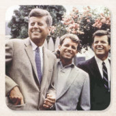 Broers met President John Kennedy White House Kartonnen Onderzetters (Voorkant)