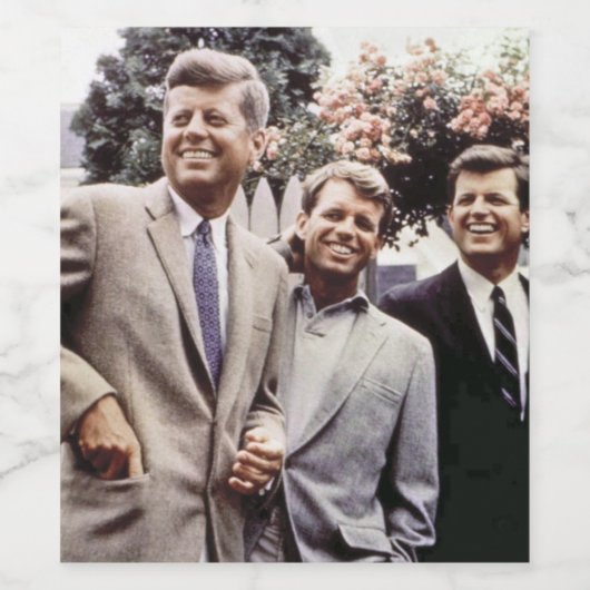 Broers met President John Kennedy White House Wijn Etiket (Enkel label)