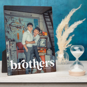 Broers Modern gepersonaliseerd foto in volledig Fotoplaat