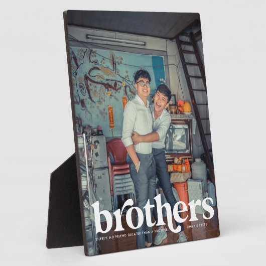 Broers | Moderne persoonlijke foto voor volledig L Fotoplaat (Zijkant)