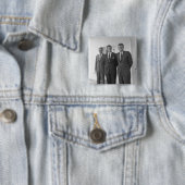 Broers, President John Kennedy, Robert & Ted Vierkante Button 5,1 Cm (In situ)