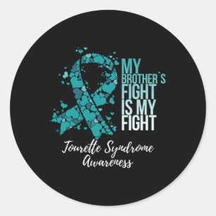 Broer's Strijd Is Mijn Strijd Tourette Syndroom Be Ronde Sticker