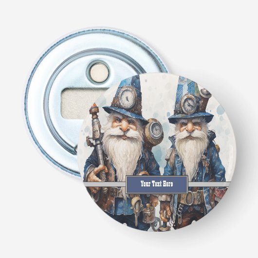 Broers Twins Partners Steampunk Button Flesopener (Voorkant)