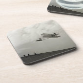 Broers van de Glider Test Vliegtuig Bier Onderzetter (Linkerzijde)