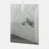 Broers van de Glider Test Vliegtuig Glas Ornament (Voorkant links)