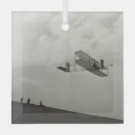 Broers van de Glider Test Vliegtuig Glas Ornament (Voorkant)