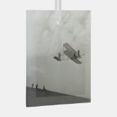 Broers van de Glider Test Vliegtuig Glas Ornament (Voorkant Rechts)