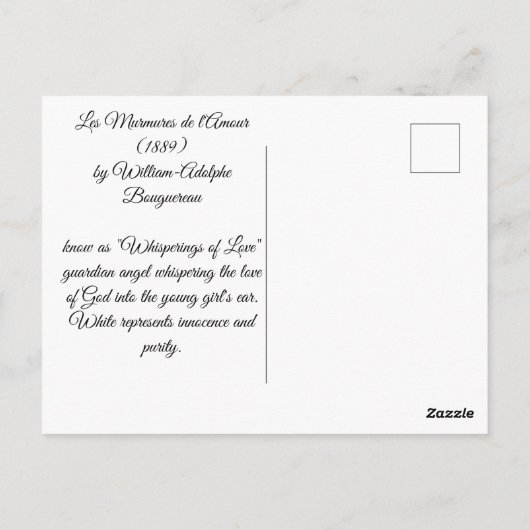 Broers van de liefde van Bouguereau Briefkaart (Achterkant)