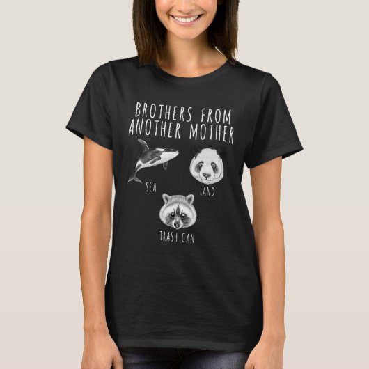 Broers van een andere moeder Orca Panda Raccoon T-shirt (Voorkant)