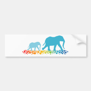 Broers van Elephant Walking Bumpersticker