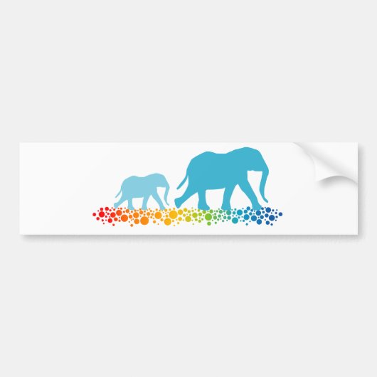 Broers van Elephant Walking Bumpersticker (Voorkant)