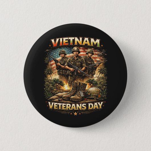 Broers van Vietnam Ronde Button 5,7 Cm (Voorkant)