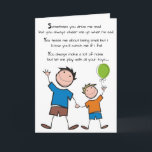 Broers Verjaardagsgedicht Kaart<br><div class="desc">Een lief gedicht over broers voor een broertje om aan zijn grote broer te geven op zijn verjaardag. Tekst gaat naar binnen.</div>