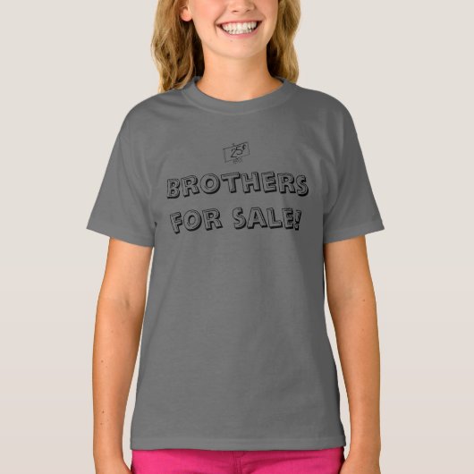 Broers voor verkoop, 25c t-shirt (Voorkant)