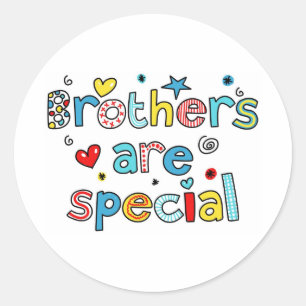 Broers zijn speciaal ronde sticker