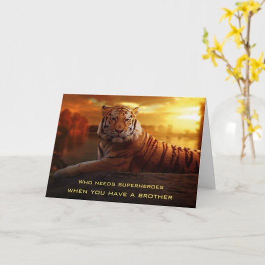 Broers zijn superhelden kaart (Gele Bloem)