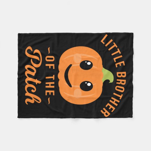 Broertje van de patch pompoen Halloween T SH Fleece Deken (Voorkant (Horizontaal))