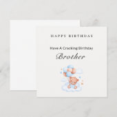 Broertje verjaardagskaart kaart (Voorkant / Achterkant)