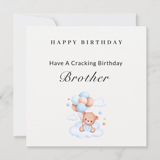 Broertje verjaardagskaart kaart (Voorkant)
