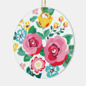BROGHT FLOWER BUNCH KERAMISCH ORNAMENT (Links)