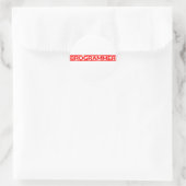 Brogrammer Stamp Ronde Sticker (Tas)