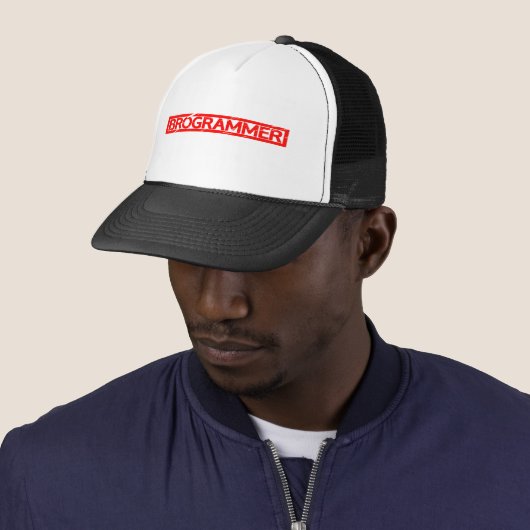 Brogrammer Stamp Trucker Pet (In situ)