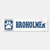 Broholmer Blue Bumpersticker (Voorkant)
