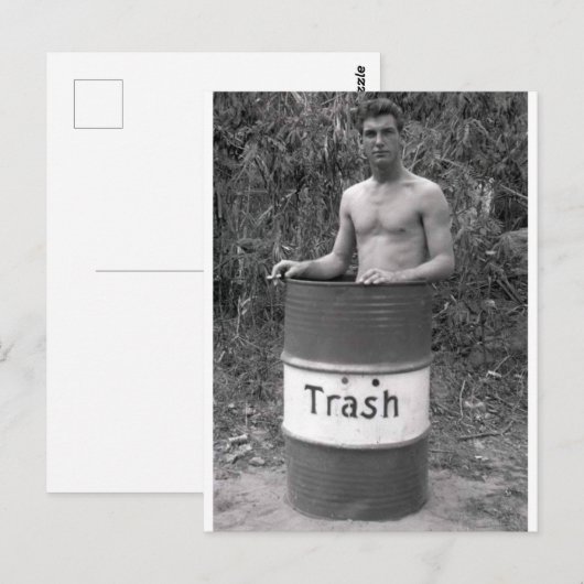  brok in vuilnis briefkaart (Voorkant / Achterkant)