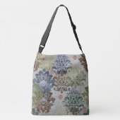 Brokatmuster aus einer Stoffkollage Crossbody Tas (Achterkant)