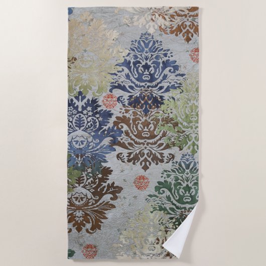 Brokatmuster aus einer Stoffkollage Strandlaken (Voorkant)