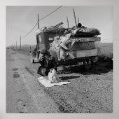 Broke, Baby Sick en Car Trouble Dorothea Lange Poster (Voorkant)