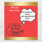 Broke & Bottle Wijn Etiket (Enkel label)