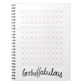 Broke & Fabulair x-patroonnotebook Notitieboek
