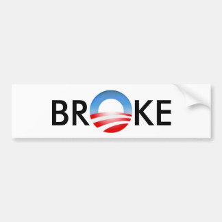 BROKE OBAMA BUMPERSTICKER