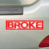 Broke Stamp Bumpersticker (Op auto)
