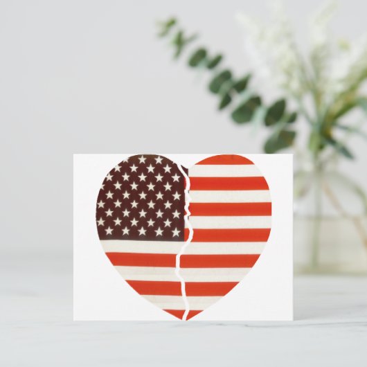 Broken American Heart Briefkaart (Staand voorkant)