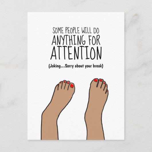 Broken Ankle Funny Briefkaart (Voorkant)