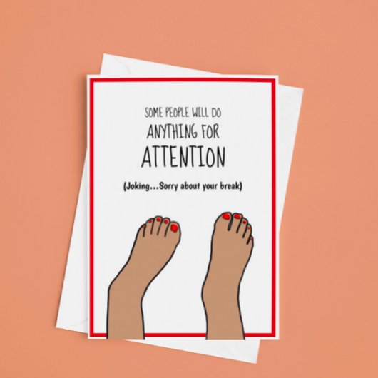 Broken Ankle Funny Kaart