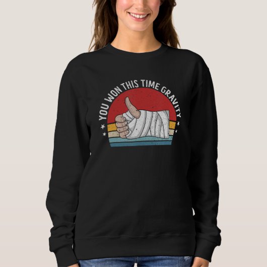 Broken Arm Hand Injury Funny Recovery Get Well Soo Trui (Voorkant)