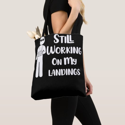 Broken Arm Kids Get Well Working on Landings Tote Bag (Dichtbij)