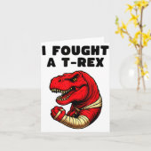 Broken Arm Recovery T-rex Kids Boys Dinosaur  Kaart (Gele Bloem)