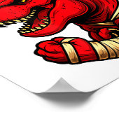 Broken Arm Recovery T-rex Kids Boys Dinosaur  Poster (Hoek)