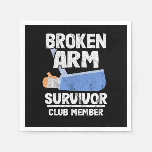 Broken Arm Survivor Club lid krijgt goed cadeau Servet (Voorkant)