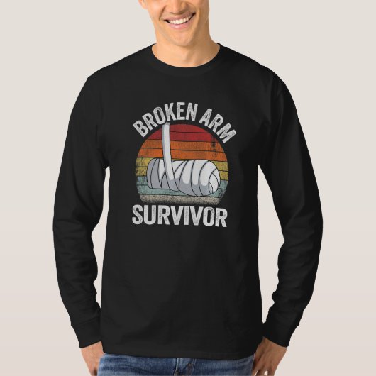 Broken Arm Survivor Recovery Broken Hand Get Well T-shirt (Voorkant)