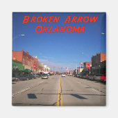 Broken Arrow Oklahoma Downtown Uitzicht Magneet (Voorkant)